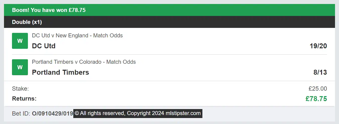 MLS Tipster - Winner Double - 2024-02-25